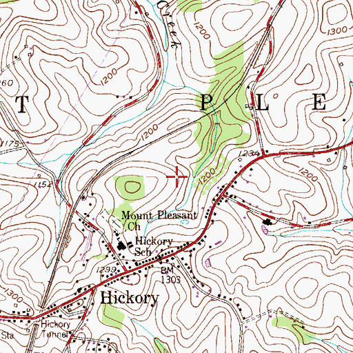 Topographic Map of Township of Mount Pleasant, PA