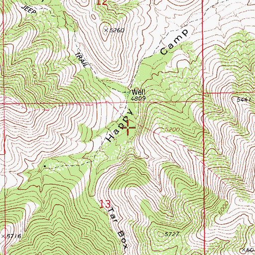 Topographic Map of Tar Box Canyon, AZ