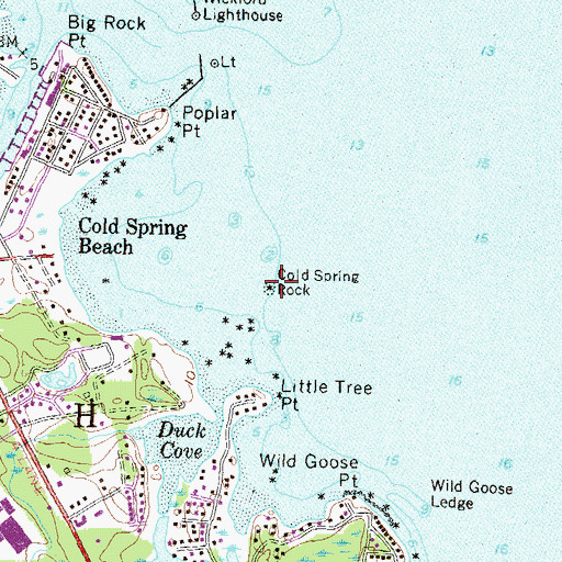 Topographic Map of Cold Spring Rock, RI