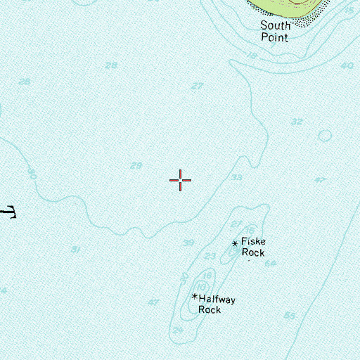 Topographic Map of Narragansett Bay, RI