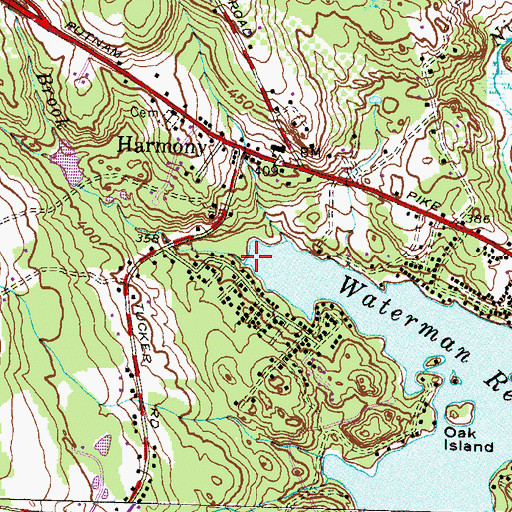 Topographic Map of Cutler Brook, RI