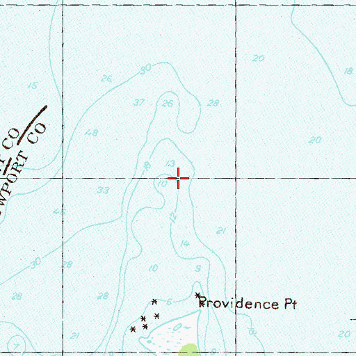 Topographic Map of Fork Rocks, RI