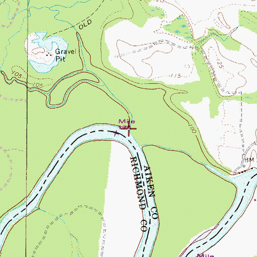 Topographic Map of Bear Island Creek, SC