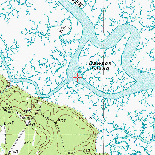 Topographic Map of Bees Creek, SC