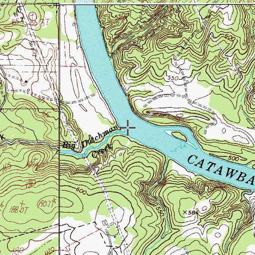 Topographic Map of Big Dutchman Creek, SC