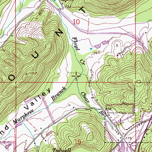 Topographic Map of Lower Sand Valley, AL