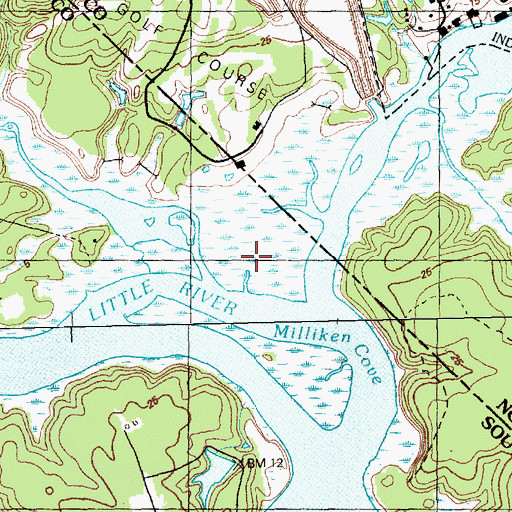 Topographic Map of Calabash Creek, SC