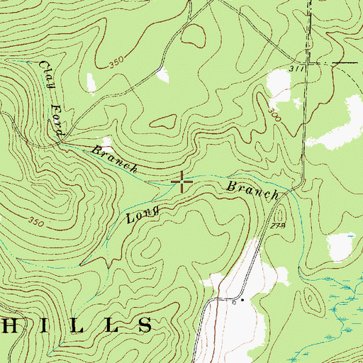 Topographic Map of Clay Ford Branch, SC
