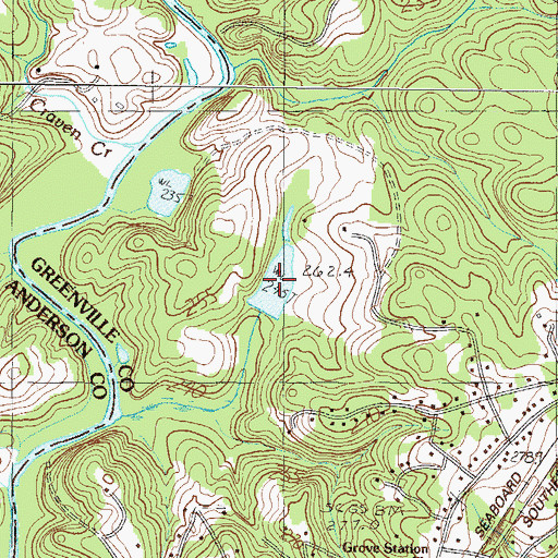 Topographic Map of Freemans Lake, SC