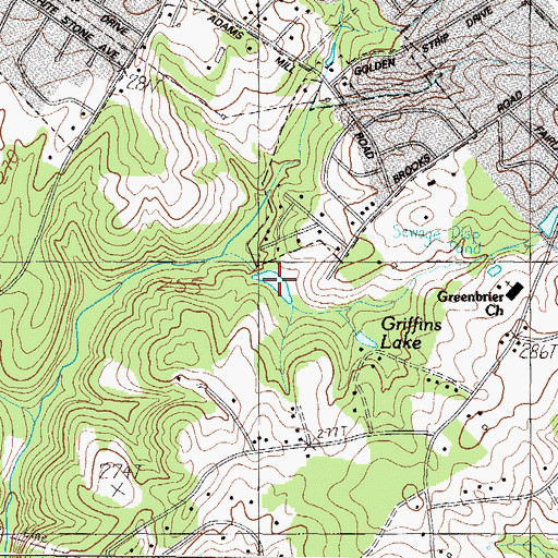 Topographic Map of Griffins Lake, SC