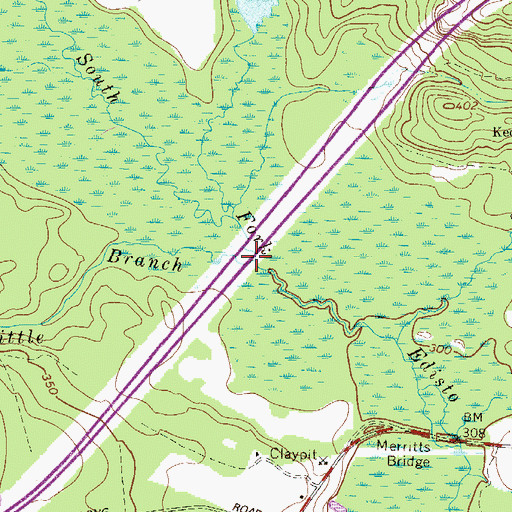 Topographic Map of Little Branch, SC