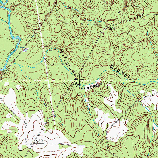 Topographic Map of Millstone Branch, SC