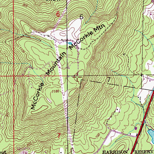 Topographic Map of McCorkle Mountain, AL