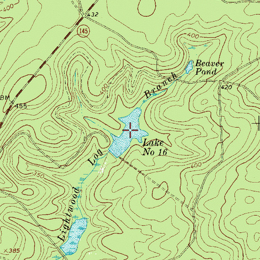 Topographic Map of Lake Number Sixteen, SC