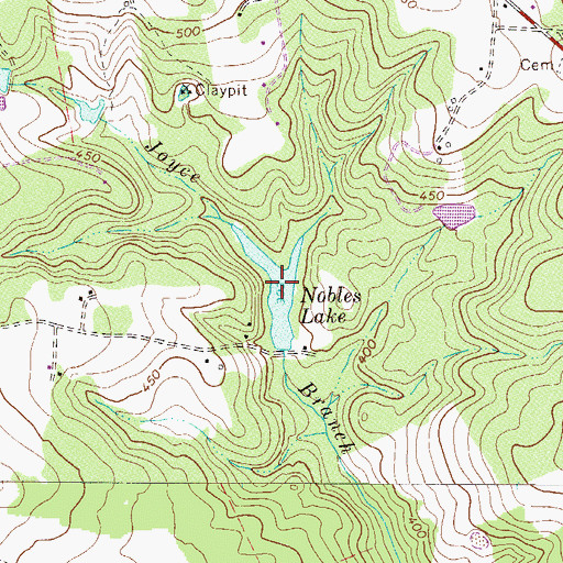 Topographic Map of Nobles Lake, SC
