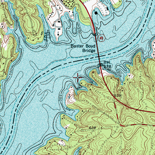Topographic Map of Lake Wylie, NC