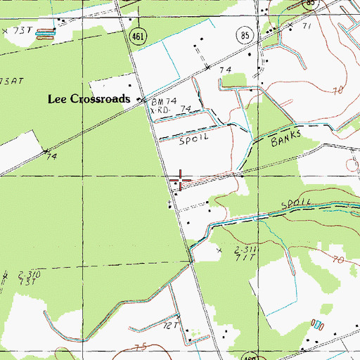 Topographic Map of Zion School, SC