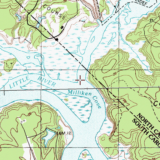 Topographic Map of Milliken Cove, SC