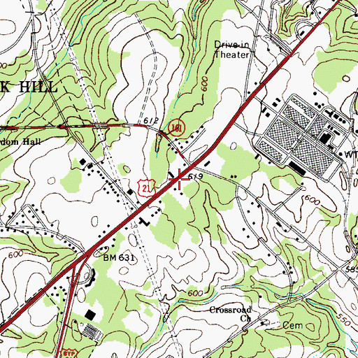 Topographic Map of Interchange 82, SC