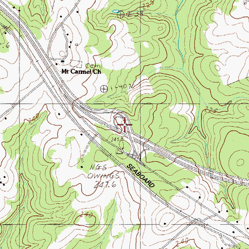 Topographic Map of Interchange 19, SC