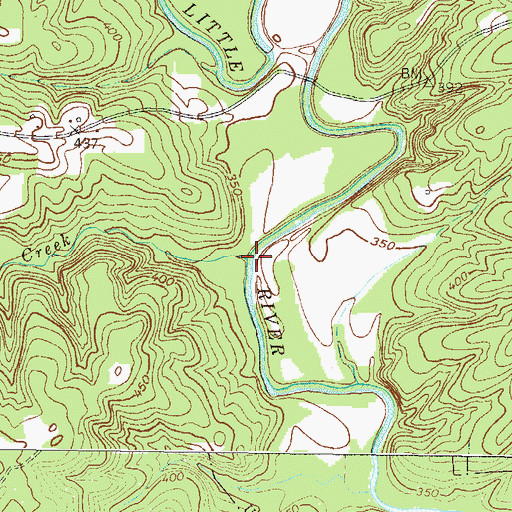 Topographic Map of Bell Creek, SC