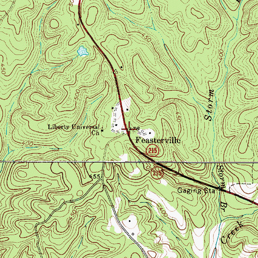 Topographic Map of Feasterville, SC