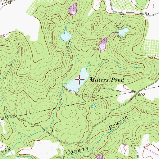 Topographic Map of Millers Pond, SC