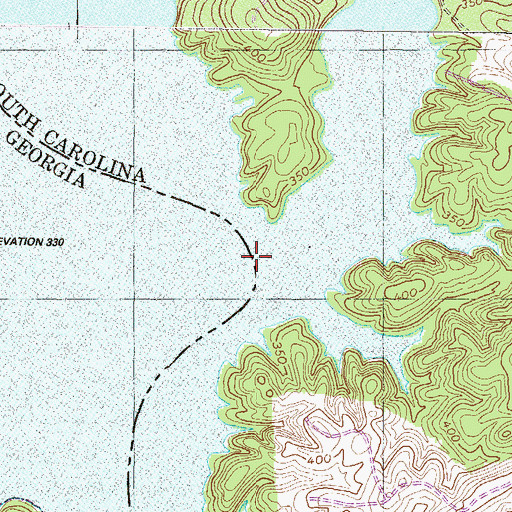 Topographic Map of Russells Creek, SC