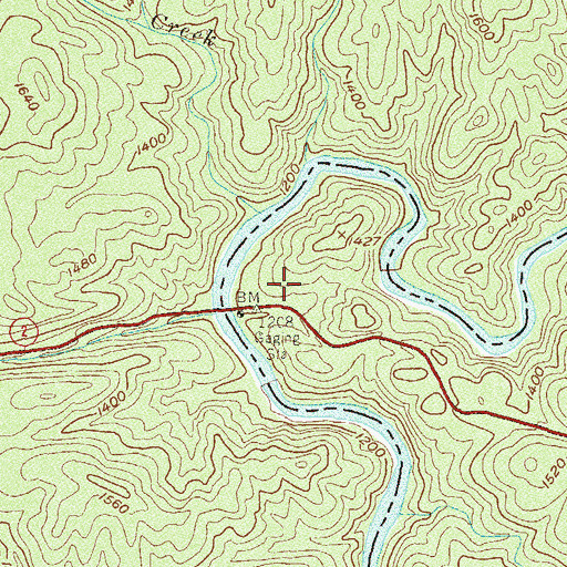 Topographic Map of Chattooga River Information Center, SC