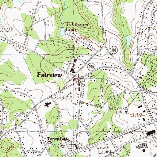 Topographic Map of Fairview, SC