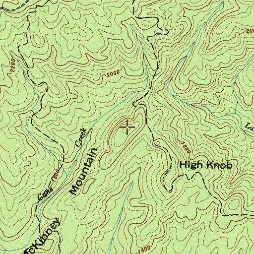 Topographic Map of McKinney Mountain, SC