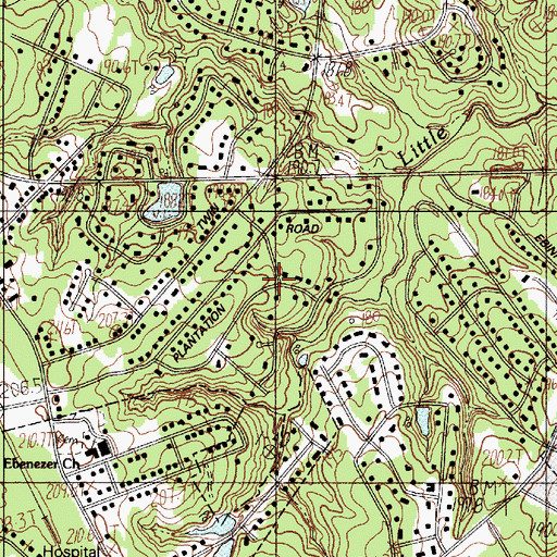 Topographic Map of Cato Estates, SC