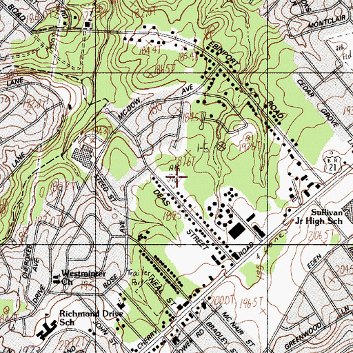 Topographic Map of Sullivan Park, SC