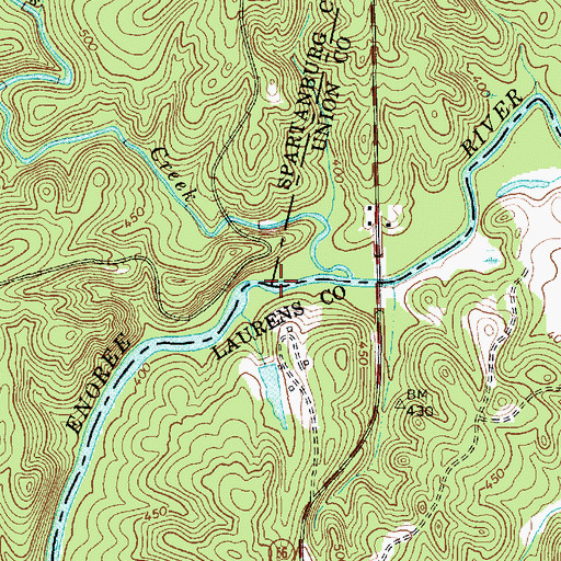 Topographic Map of Musgrove Ford, SC