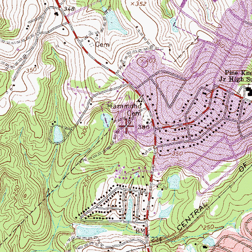 Topographic Map of Brookgreen, SC
