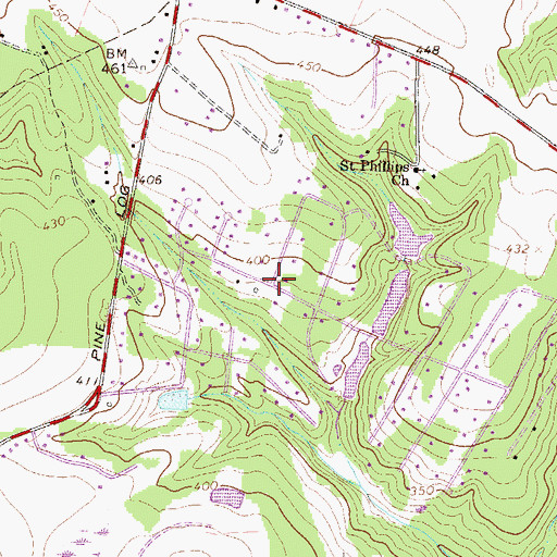 Topographic Map of Russell Hill, SC