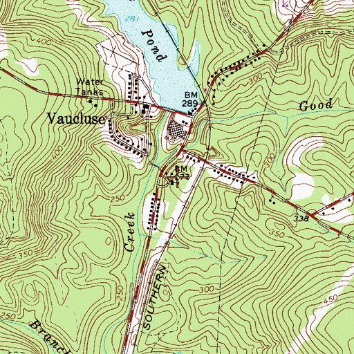 Topographic Map of Vaucluse Elementary School, SC