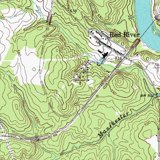 Topographic Map of Red River Church (historical), SC