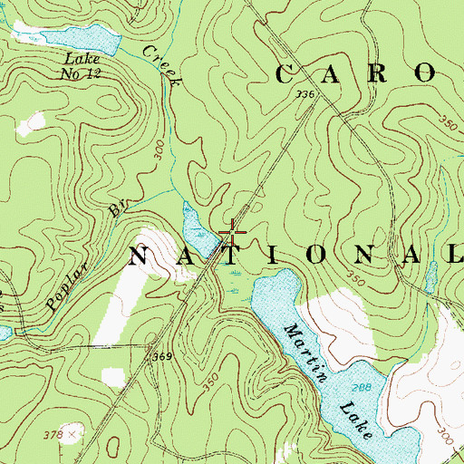 Topographic Map of South Carolina Noname 13022 D-3197 Dam, SC