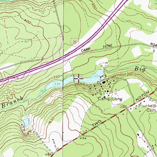 Topographic Map of Camp Long Lake, SC