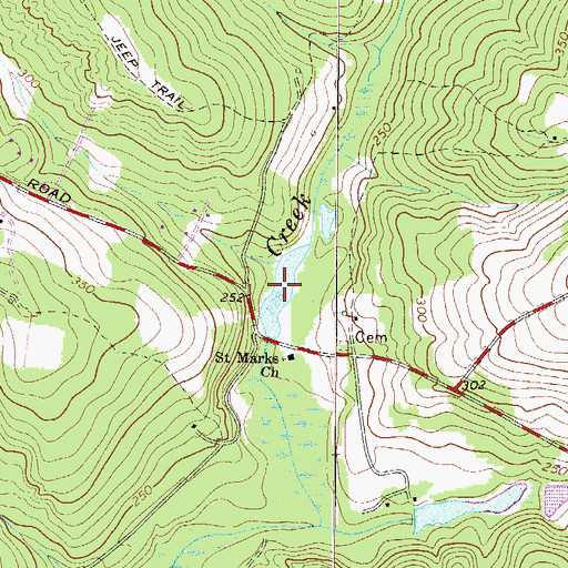Topographic Map of Georges Pond, SC