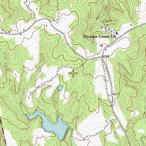 Topographic Map of Claytons Recreational Park Pond, SC