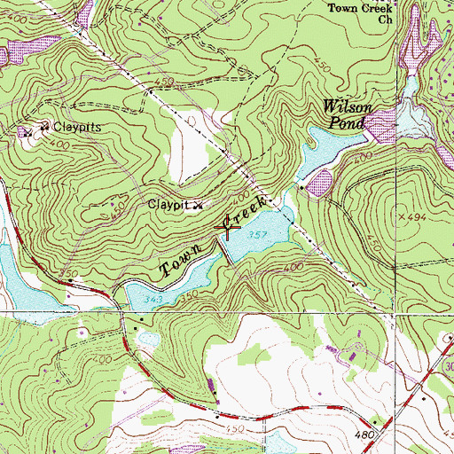 Topographic Map of Suhrer Lake Dam D-2137, SC