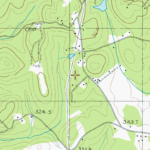 Topographic Map of J Stooksburry Pond Dam D-1121, SC