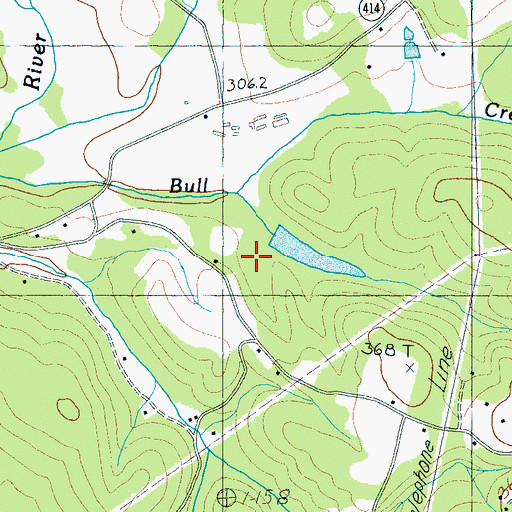 Topographic Map of Douglas Ranch Pond Dam D-2838, SC