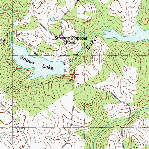 Topographic Map of Trollingwood Lake, SC