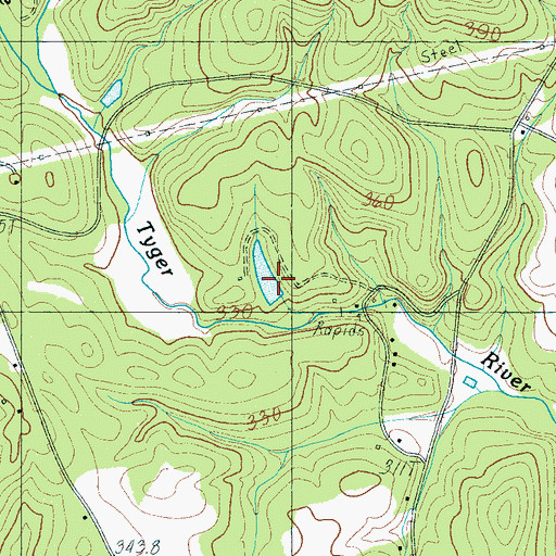 Topographic Map of L Cooper Pond Dam D-2882, SC