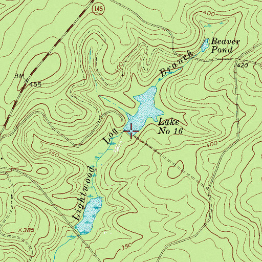 Topographic Map of Lake Number 16 Dam D-3195, SC