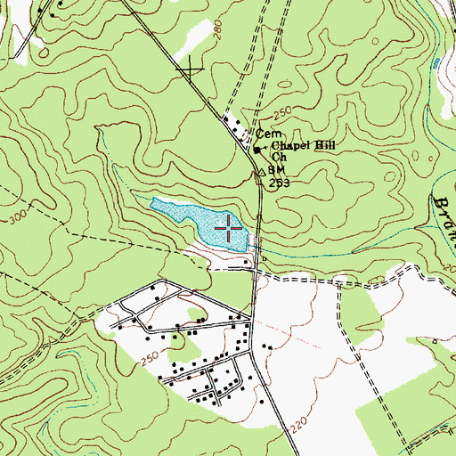 Topographic Map of Highland Pond Dam D-3517, SC