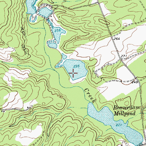 Topographic Map of Hilton Kings Pond Dam D-3511, SC